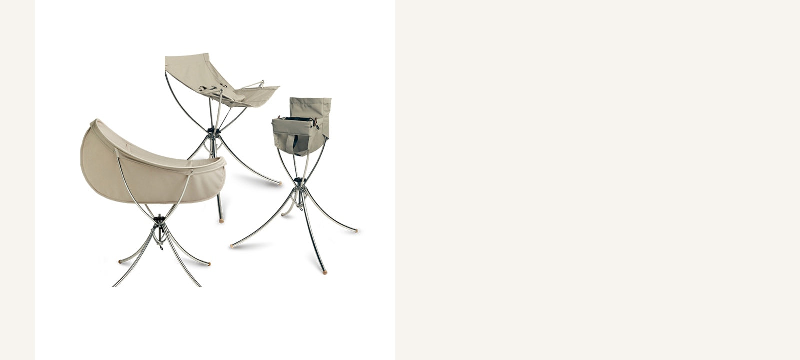 Vaggaro 3-in-1 system with bassinet, bouncer, high chair and folding stand